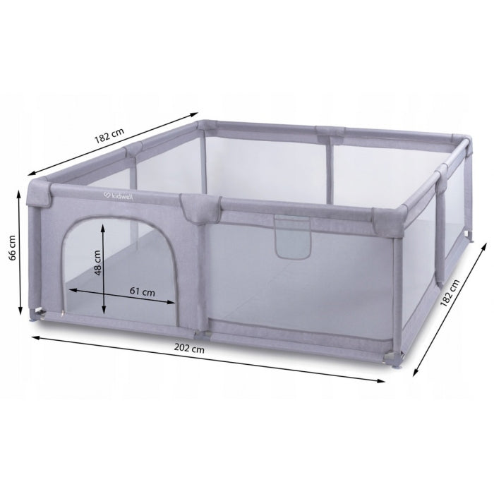 Tarc de joaca pentru copii 180 x 200 cm Kidwell FANKO - Gray