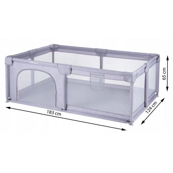 Tarc de joaca pentru copii 120 x 180 cm Kidwell FANKO - Gray