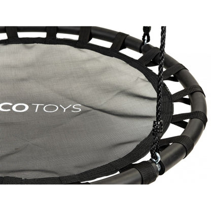 Leagan pentru copii rotund, tip cuib de barza, suspendat, 100 cm, Ecotoys MIR6300 - Negru