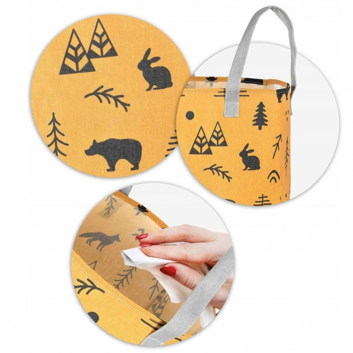 Cos mare pentru depozitarea jucariilor Nukido - Galben