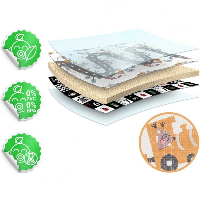 Salteluta de joaca 180 x 200 x 1 cm Nukido NK-340 - Resigilat (colt rupt) 