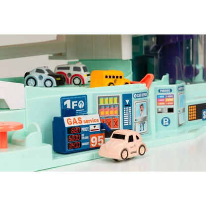 Garaj tip parcare pentru masinute, cu lift electric, Ecotoys HC493514