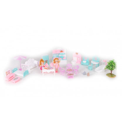 Casuta pentru papusi cu mobilier Ecotoys HC480394