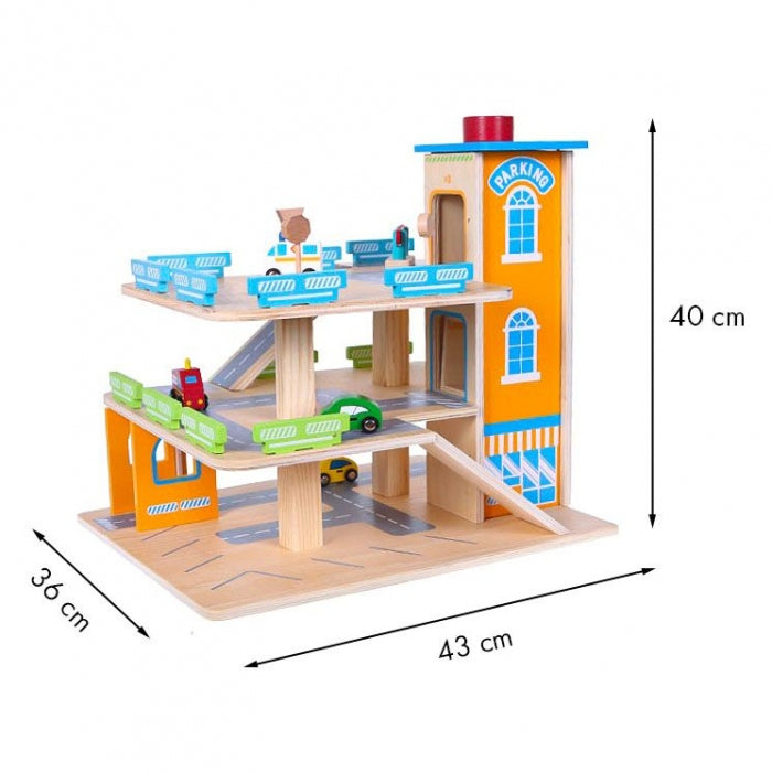 Garaj tip pista pentru masinute cu lift si masinute Ecotoys 1085