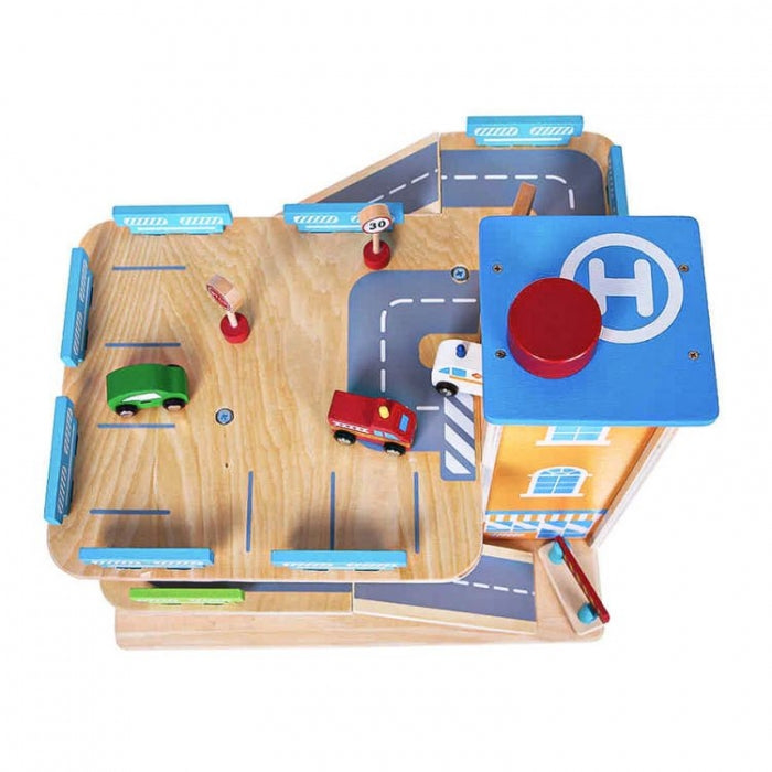 Garaj tip pista pentru masinute cu lift si masinute Ecotoys 1085