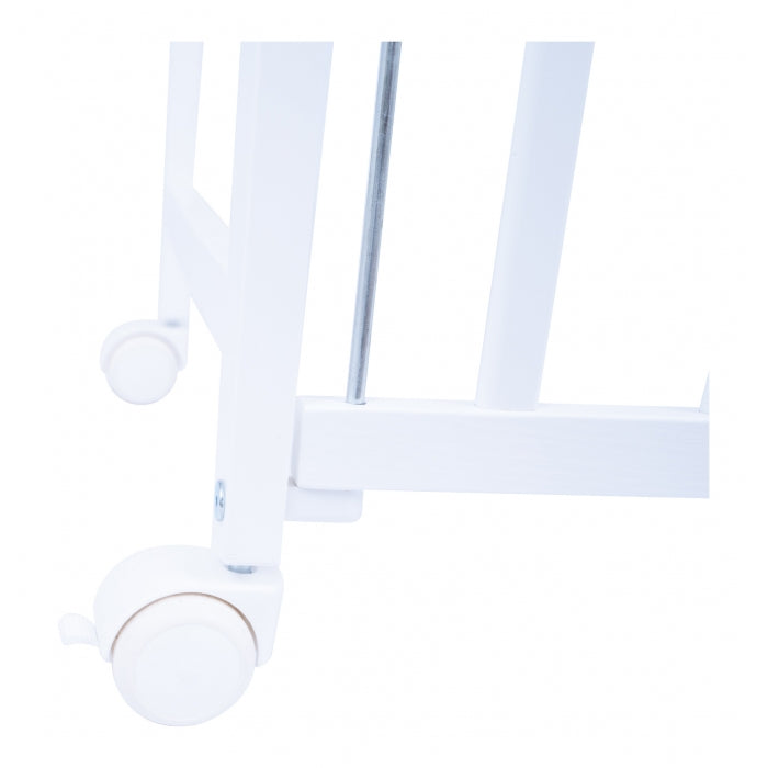 Patut cu roti si laterala culisanta VESSANTI MINI - Alb