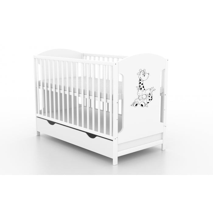 Patut cu sertar VESSANTI MILO GIRAFA - Alb