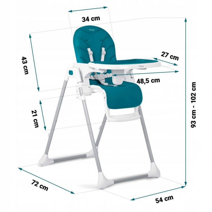 Scaun de masa pentru copii Nukido Tulo 700401 - Bleumarin