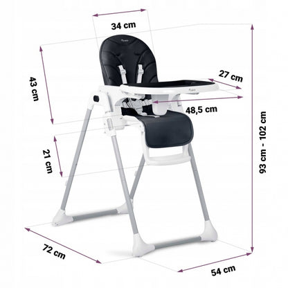 Scaun de masa pentru copii Nukido Tulo 700403 - Negru