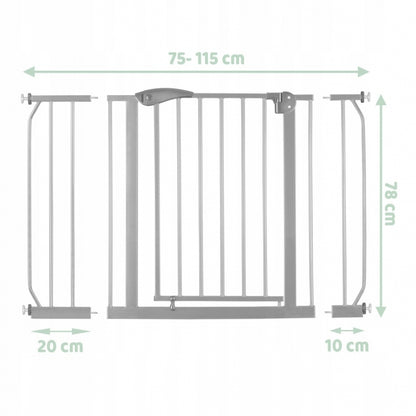 Poarta siguranta 75-115 cm Nukido 718301 - Gri