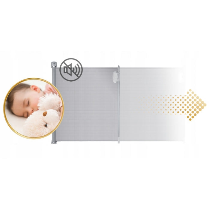 Bariera de protectie pentru scari si usi, 50-140 cm, Nukido 718401 - Gri