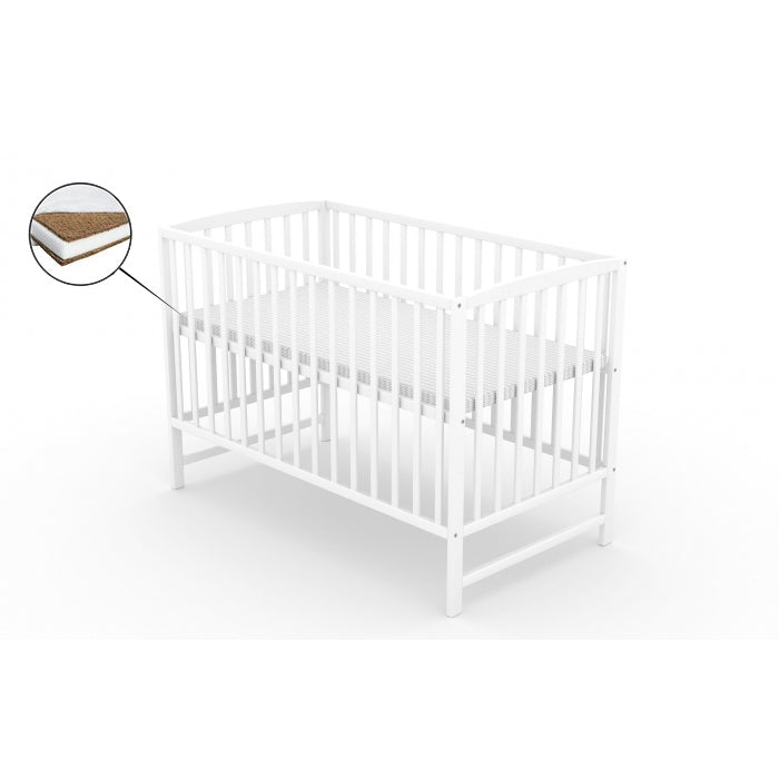 Patut fara sertar VESSANTI ARES - Alb + Saltea Cocos 8 cm  