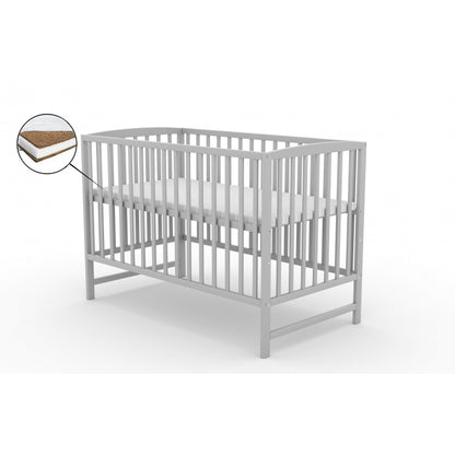 Patut fara sertar VESSANTI ARES Gri + Saltea Cocos 10 cm 