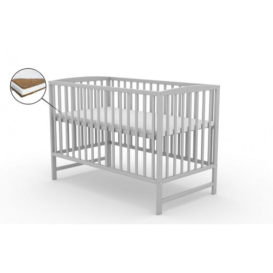 Patut fara sertar VESSANTI ARES Gri + Saltea Cocos 10 cm 
