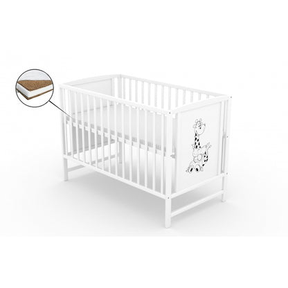 Patut fara sertar VESSANTI Berta Girafa Alb + Saltea Cocos 12 cm 