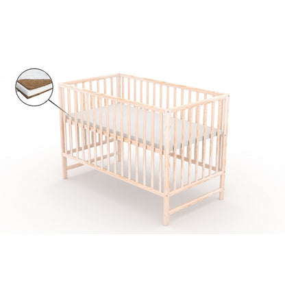 Patut fara sertar VESSANTI Clasico Natur + Saltea Cocos 8 cm 