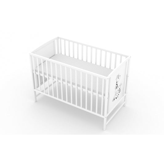 Patut fara sertar VESSANTI BERTA GIRAFA Alb + Saltea Cocos 10 cm 