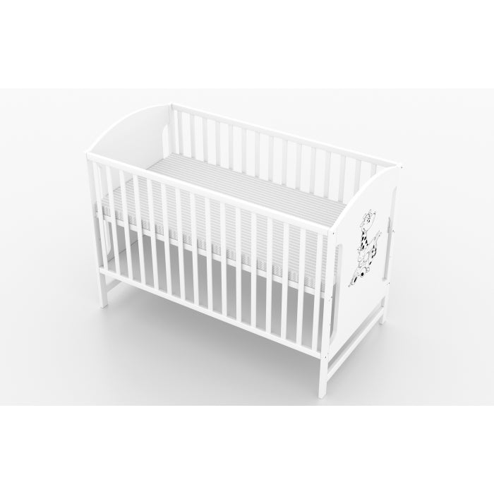 Patut fara sertar VESSANTI Milo Girafa Alb + Saltea Cocos 10 cm 