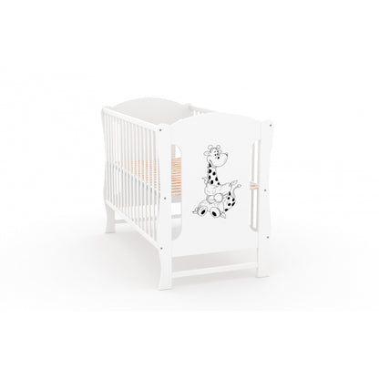 Patut fara sertar VESSANTI Zuza Alb + Saltea Cocos 8 cm 