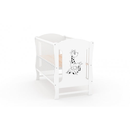 Patut fara sertar VESSANTI Zuza Alb + Saltea Cocos 8 cm 