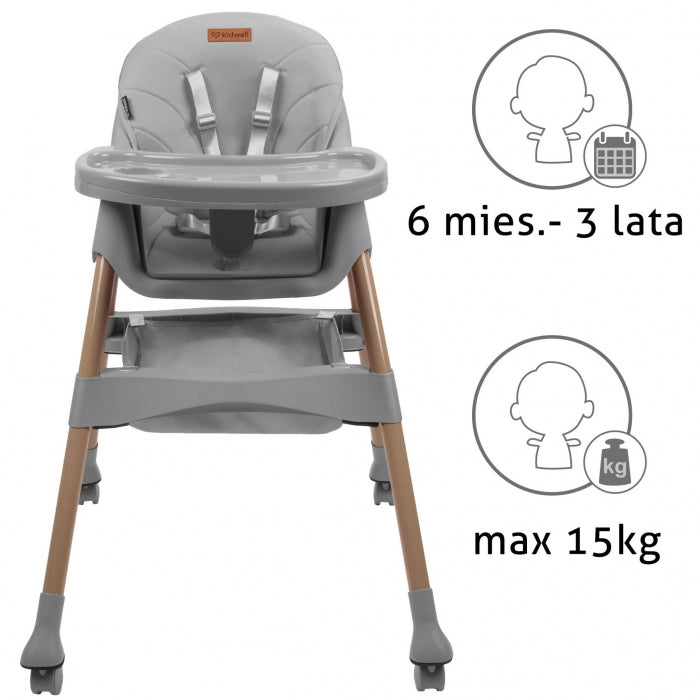 Scaun de masa 2 in 1 Kidwell KARIMI - Gri