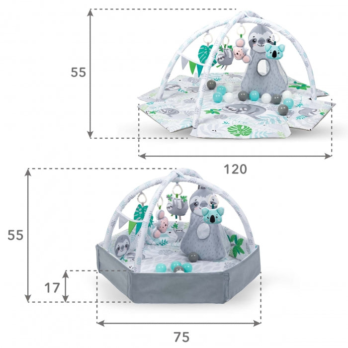 Salteluta de joaca interactiva Kidwell YOGA - Gray