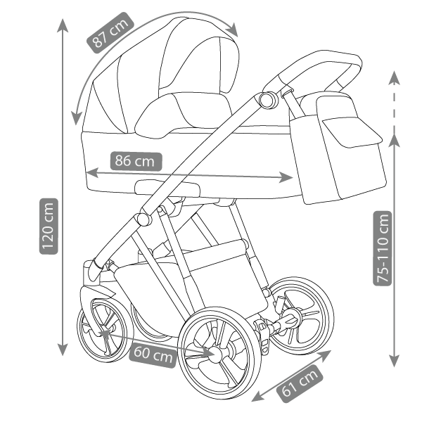 Carucior 3 in 1 Camarelo OLLIO 05
