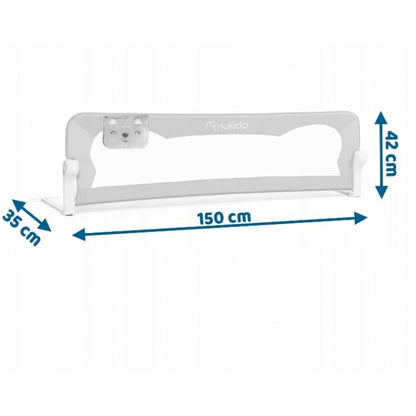 Bariera de protectie pentru pat 150 x 35 x 42 cm Nukido 722200 - Gri