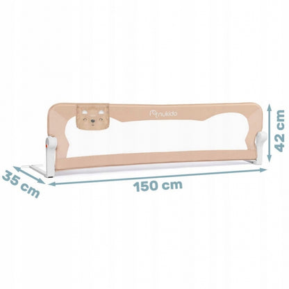 Bariera de protectie pentru pat 150 x 35 x 42 cm Nukido 722201 - Bej