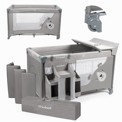 Patut pliabil 3 in 1 Kidwell BLISSY - Gray