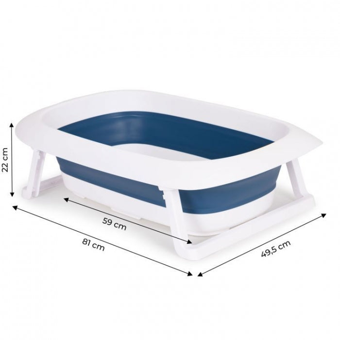 Cadita de baie cu dop de scurgere Ecotoys HA-B31 - Albastru
