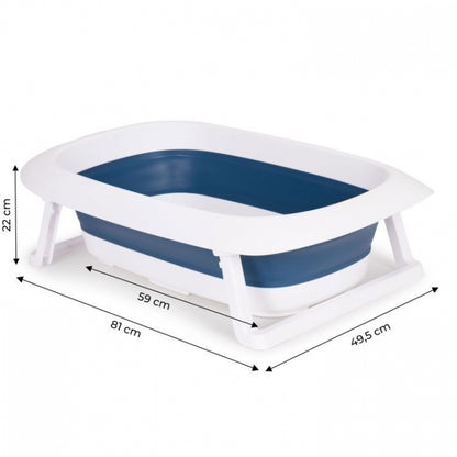Cadita de baie cu dop de scurgere Ecotoys HA-B31 - Albastru