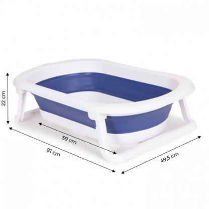 Cadita de baie cu dop de scurgere Ecotoys HA-B27 - Albastru