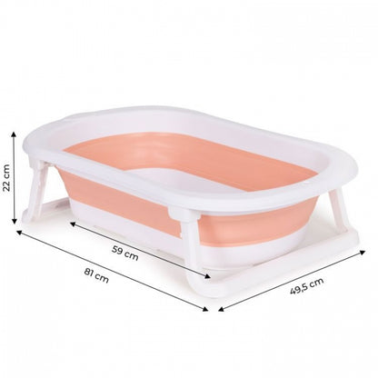 Cadita de baie cu dop de scurgere Ecotoys HA-B27 - Roz