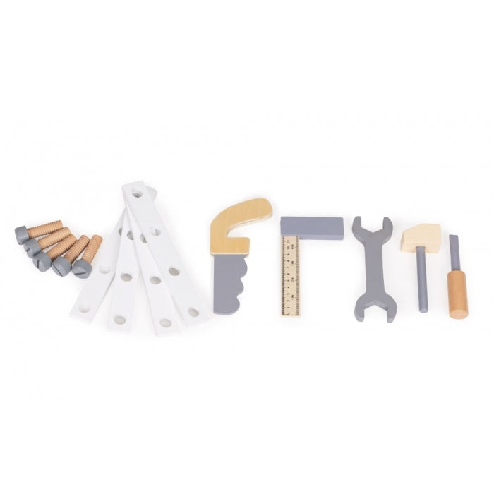 Banc de lucru din lemn cu accesorii pentru copii Ecotoys W03D076E