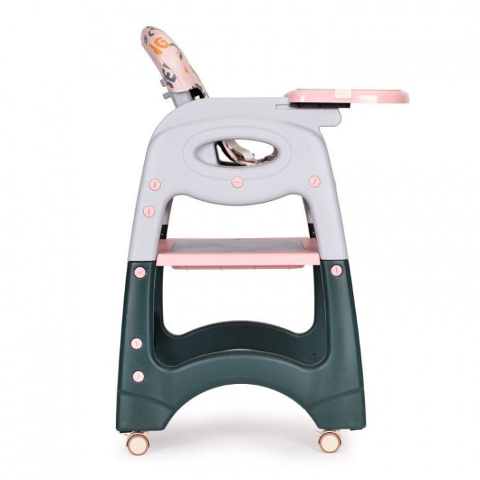Scaun de masa 2 in 1 pentru copii Ecotoys HA-033 - Roz