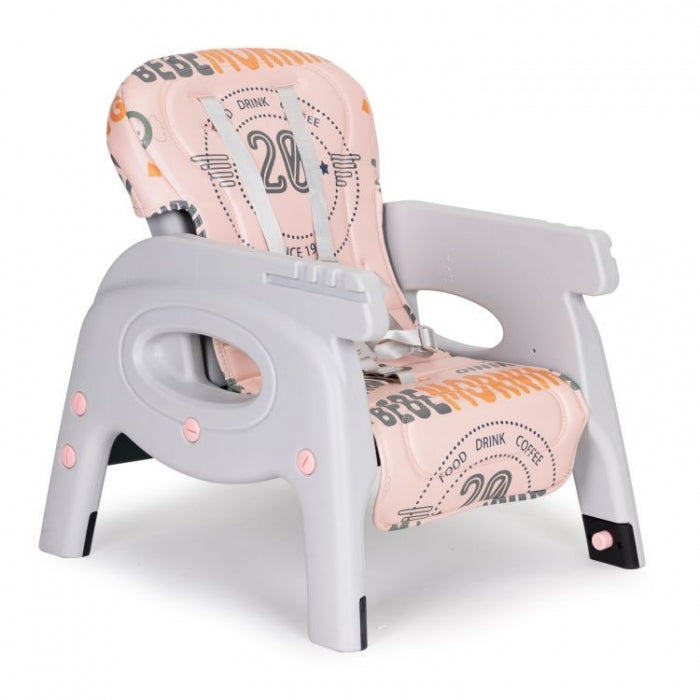 Scaun de masa 2 in 1 pentru copii Ecotoys HA-033 - Roz