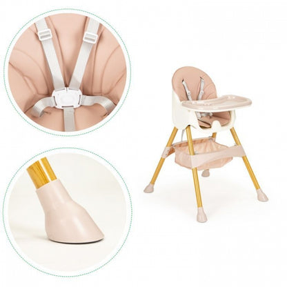 Scaun de masa 2 in 1 Ecotoys HC-823S - Roz