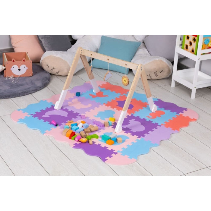 Salteluta de joaca din spuma EVA, educativa, cu 25 de piese Ecotoys 32522 - Multicolor