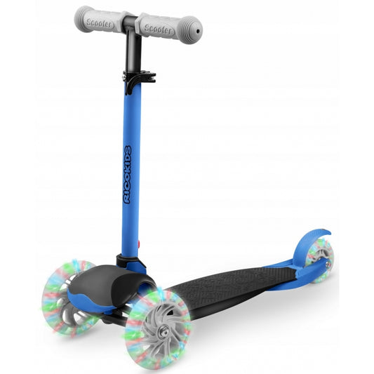 Trotineta cu roti cu LED Ricokids Loco 765106 - Albastru cu negru
