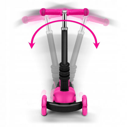 Trotineta 3 in 1 cu roti cu LED Ricokids Buggy 765300 - Roz