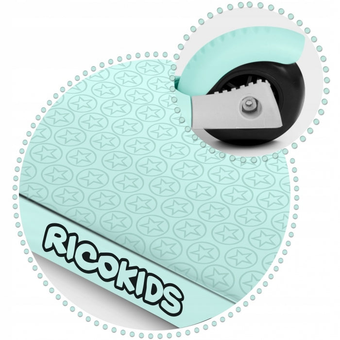Trotineta 3 in 1 cu roti cu LED Ricokids Buggy 765301 - Mint