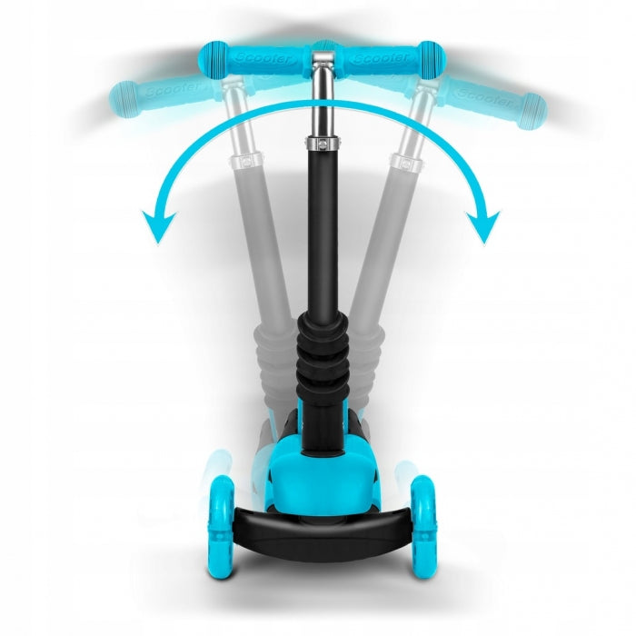 Trotineta 3 in 1 cu roti cu LED Ricokids Buggy 765302 - Albastru