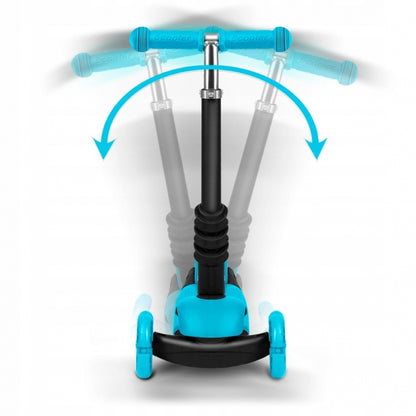 Trotineta 3 in 1 cu roti cu LED Ricokids Buggy 765302 - Albastru