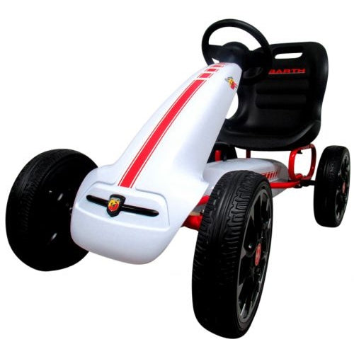 Kart cu pedale ABARTH, 3-7 ani, roti din spuma EVA, G6 R-Sport - Alb