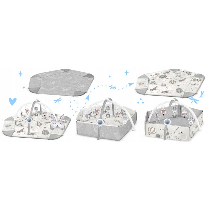 Salteluta de joaca educativa 3 in 1 Nukido 730102 - Gri