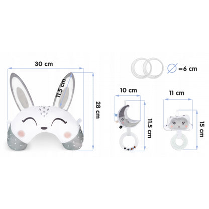 Set de 4 jucarii interactive pentru saltelute de joaca Nukido 731000 - Gri