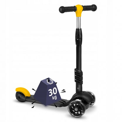 Trotineta 3 in 1 cu roti cu LED Ricokids Cubi 765500 - Negru - Portocaliu