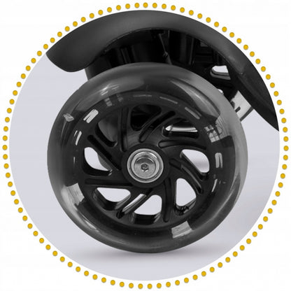 Trotineta 3 in 1 cu roti cu LED Ricokids Cubi 765500 - Negru - Portocaliu