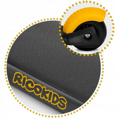 Trotineta 3 in 1 cu roti cu LED Ricokids Cubi 765500 - Negru - Portocaliu